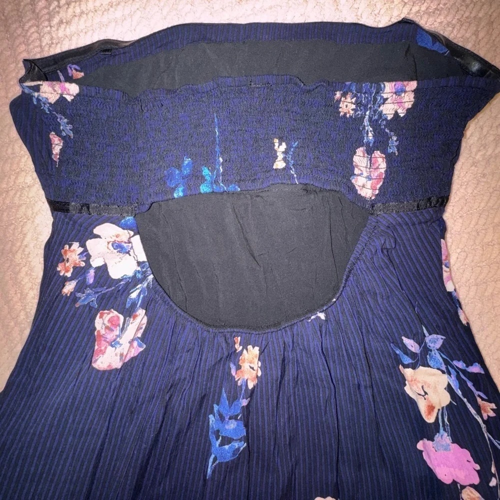 Free People Rosie Posie Floral Print Midi Dress – Size M strapless no straps